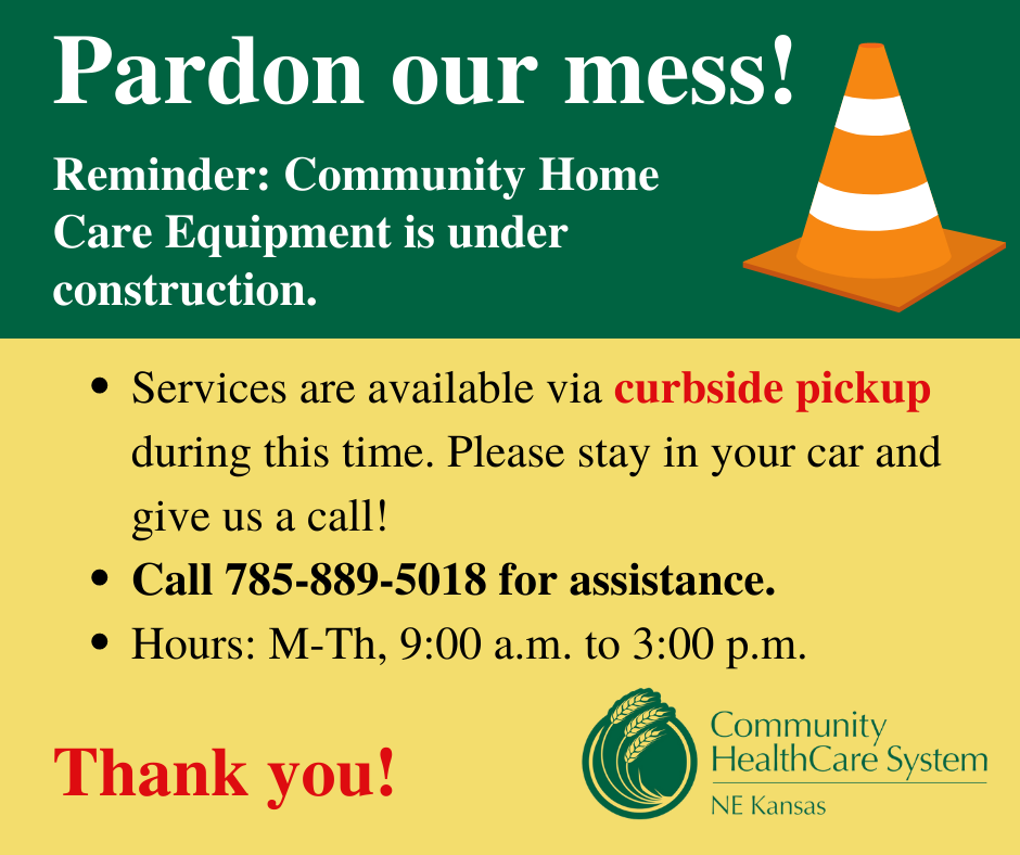 Community Home Care Equipment goes curbside Oct. 24 Community HealthCare